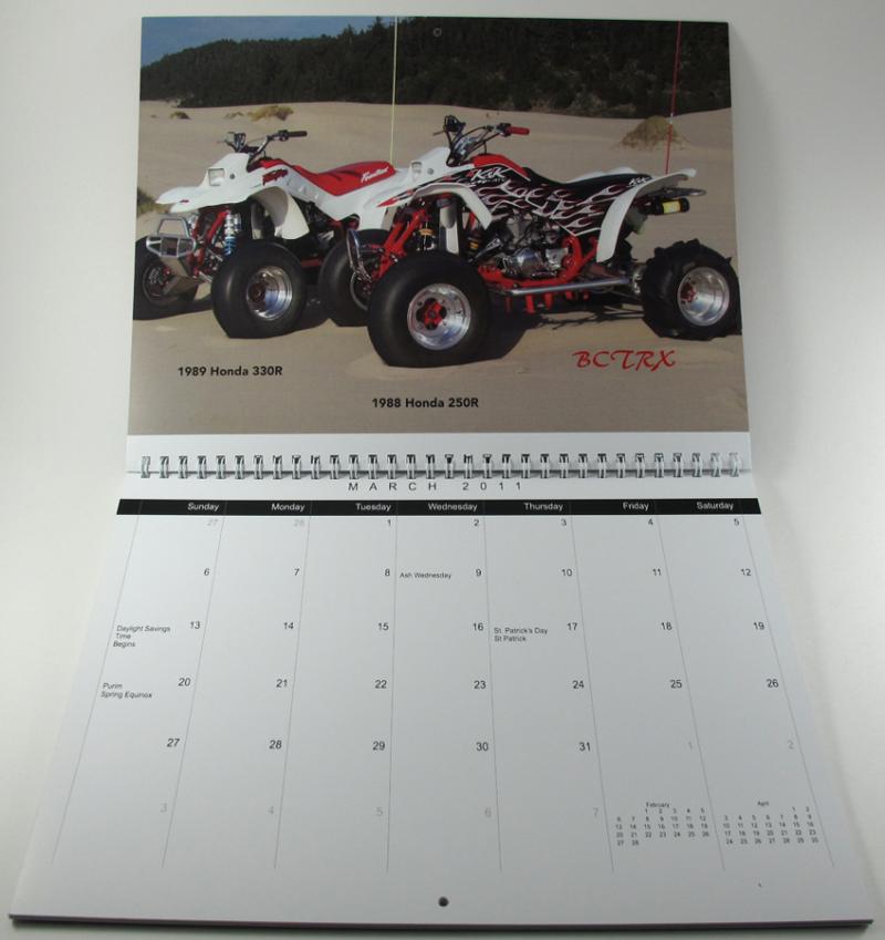 TRX250R Calendar