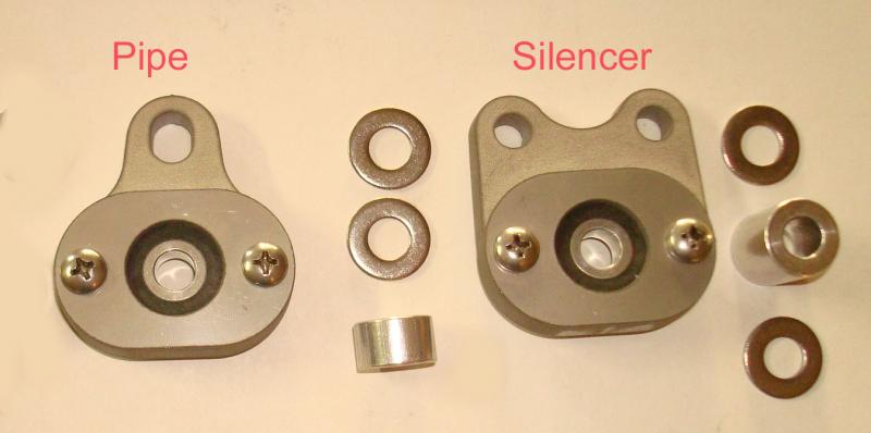 TRX250R Stock Replacement Exhaust Mounts - Pipe & Silencer